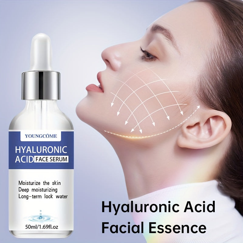 30ml/50ml Pure Hyaluronic Acid Face Serum, With Plant Squalane, Refreshing And Non-Greasy Facial Essence, Enhances Hydration Of Dry Skin, Nourishes Dry And Rough Skin
