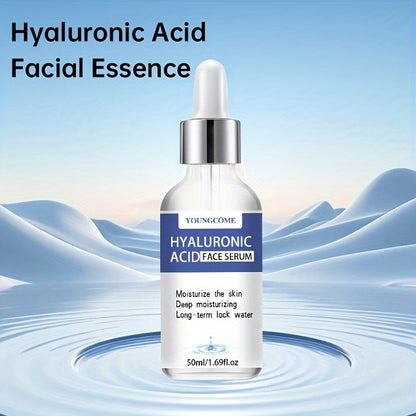 30ml/50ml Pure Hyaluronic Acid Face Serum, With Plant Squalane, Refreshing And Non-Greasy Facial Essence, Enhances Hydration Of Dry Skin, Nourishes Dry And Rough Skin