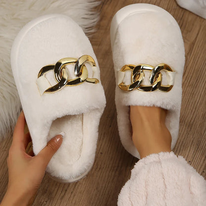 Winter Faux Suede Cotton Slippers for Women's Winter warm comfortable winter sandals plush ladies  home slippers
﻿