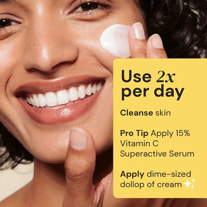 Face Energy Cream With collagen - For Hydrating, Dry, Dull Skin, Visibly Brighten Discoloration & Dark Marks