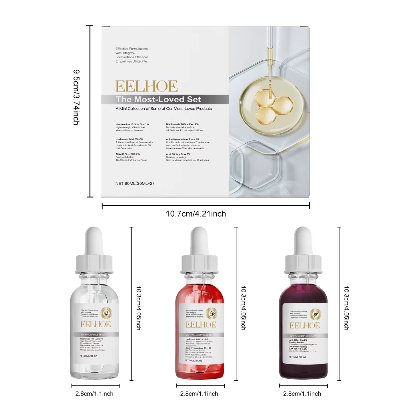 1Set Cleansing Acne Face Care Set Moisturize Facial Hydrating Fade Acne Scars Blemish Shrink Pores Brighten Face Care Set